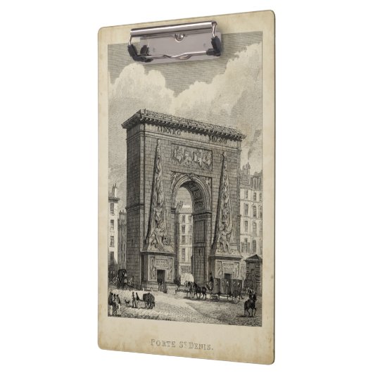 Drawing of Porte Saint-Denis Monument Klembord (Links)