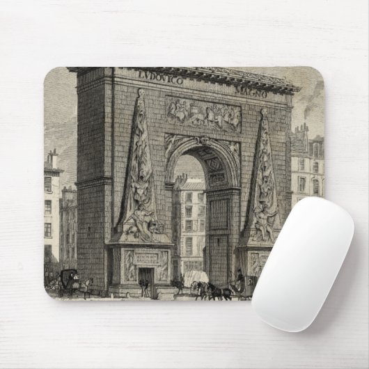 Drawing of Porte Saint-Denis Monument Muismat (Met muis)