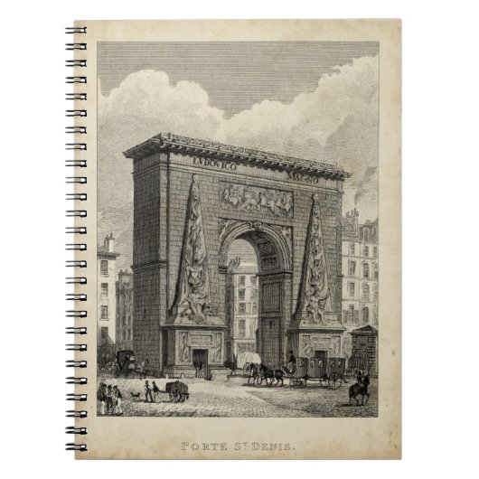 Drawing of Porte Saint-Denis Monument Notitieboek (Voorkant)