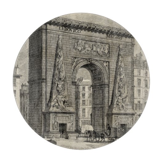 Drawing of Porte Saint-Denis Monument Snijplank (Voorkant)