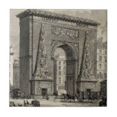 Drawing of Porte Saint-Denis Monument Tegeltje (Voorkant)