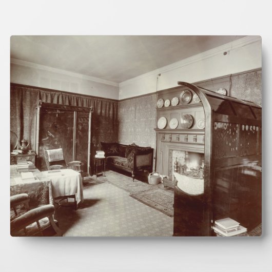Drawing room, Kelmscott House, Londen, 1896 (foto) Fotoplaat (Voorkant)