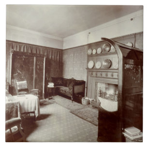 Drawing room, Kelmscott House, Londen, 1896 (foto) Tegeltje