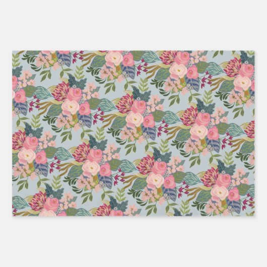 Drawing Room Wrapping Paper Flat Sheet Set van 3 (Voorkant)