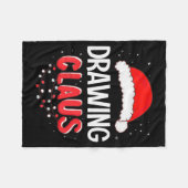 Drawing Santa Claus Christmas Matching Costume  Fleece Deken (Voorkant (Horizontaal))
