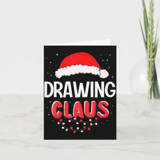 Drawing Santa Claus Christmas Matching Costume  Kaart (Voorkant)