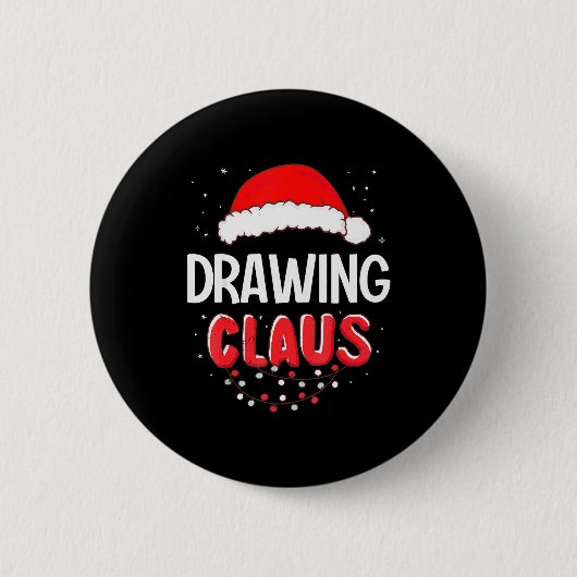 Drawing Santa Claus Christmas Matching Costume  Ronde Button 5,7 Cm (Voorkant)