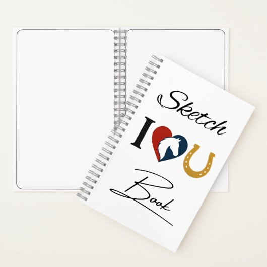Drawing Sketchbook for Horse Lovers – Blank Pages Notitieboek (Binnen)