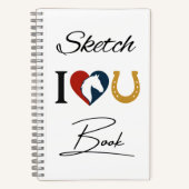 Drawing Sketchbook for Horse Lovers – Blank Pages Notitieboek (Voorkant)