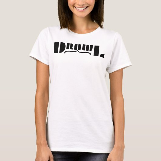 Drawl OG Dames Witte T-Shirt (Voorkant)