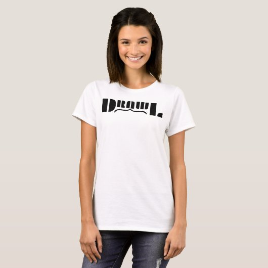 Drawl OG Womens White T-Shirt (Voorkant volledig)