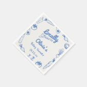 Drawn Blue Lokaal Gegroeide Vegie Baby Boy Douche Servet (Hoek)