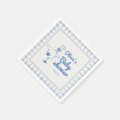 Drawn Blue Silly Goose Classic Baby Boy Shower Servet (Hoek)