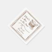 Drawn Brown Bun in the Oven Baby Shower Party Servet (Hoek)