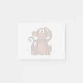 Drawn Brown Cartoon aap kraskop Post-it® Notes (Voorkant)