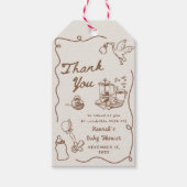 Drawn Coffee Baby is Brewing Baby Shower Cadeaulabel (Voorkant)