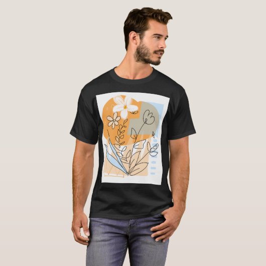 Drawn Flowers T-shirt (Voorkant volledig)
