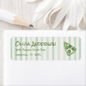 Drawn Green Pizza Special Delivery Baby shower Etiket (Insitu)