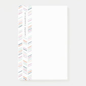 Drawn Herringbone Personalized Post-it - Fuchsia Post-it® Notes (Voorkant)