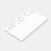 Drawn Herringbone Personalized Post-it - Turquoise Post-it® Notes (Schuin)