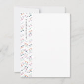 Drawn Herringbone Stationery - Fuchsia Notitiekaartje (Voorkant)