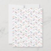 Drawn Herringbone Stationery - Fuchsia Notitiekaartje (Achterkant)