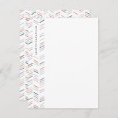 Drawn Herringbone Stationery - Fuchsia Notitiekaartje (Voorkant / Achterkant)