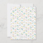 Drawn Herringbone Stationery - Roos Notitiekaartje (Achterkant)