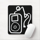 Drawn iPod Black Mousepad Muismat (Met muis)