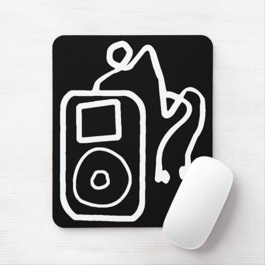 Drawn iPod Black Mousepad Muismat (Met muis)