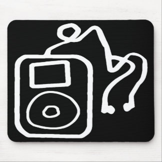 Drawn iPod Black Mousepad Muismat