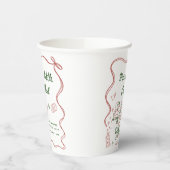 Drawn Merry Little Cocktail Christmas Party Papieren Bekers (Links)