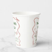 Drawn Merry Little Cocktail Christmas Party Papieren Bekers (Rechts)