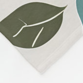 Drawn Roses In Muted Blues And Greens Fleece Deken (Hoek)