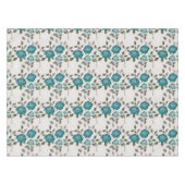 Drawn Roses In Muted Blues And Greens Tafelkleed (Voorkant (Horizontaal))