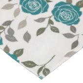 Drawn Roses In Muted Blues And Greens Tafelkleed (Gekanteld)