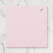 Drawn Roze Gekke Goose Ribbon Baby Meisje Douche Bedankjes Labels (Achterkant)