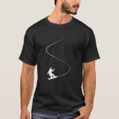 Drawn Simple Snowboard Girl  T-shirt (Voorkant)