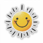 Drawn Sun Sticker (Voorkant)