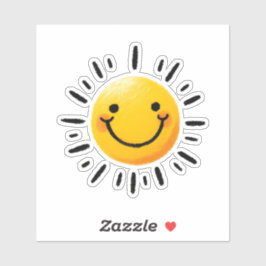 Drawn Sun Sticker