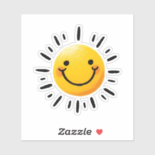 Drawn Sun Sticker (Vel)