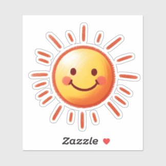 Drawn Sun Sticker