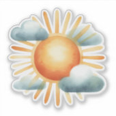Drawn Sun Sticker (Voorkant)