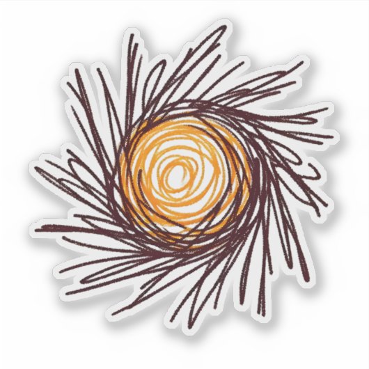 Drawn Sun Sticker (Voorkant)