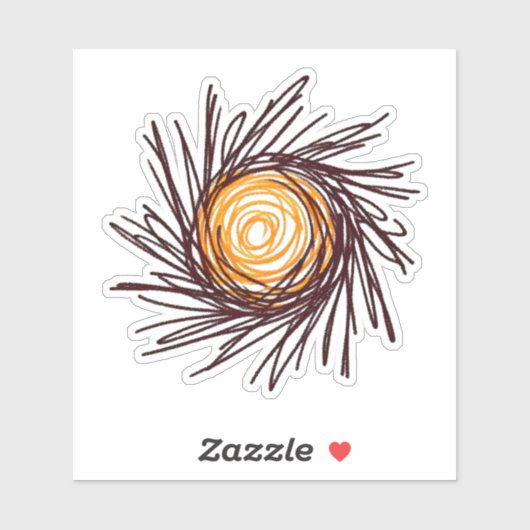 Drawn Sun Sticker (Vel)