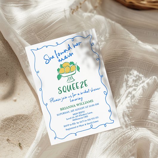 Drawn Whimsical Main Squeeze Lemon Vrijgezellenfee Kaart
