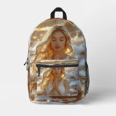 Drawstring Backpack Bedrukte Rugzak (Voorkant)