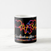 Drawstring closurelive, liefde, accepteren, autism koffiemok (Center)