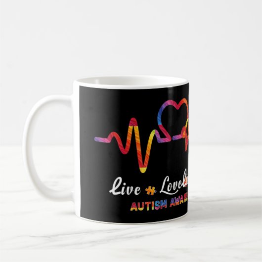 Drawstring closurelive, liefde, accepteren, autism koffiemok (Links)