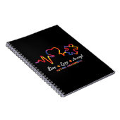 Drawstring closurelive, liefde, accepteren, autism notitieboek (Rechterzijde)